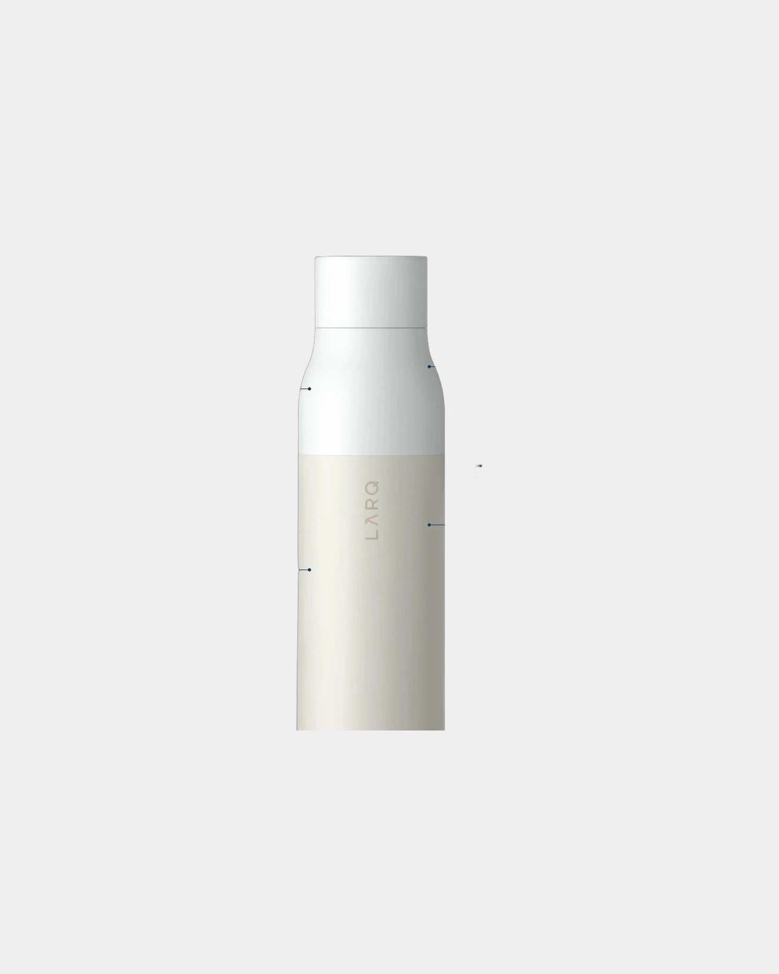 Custom insulated stainless steel LARQ Twist Top Bottle - Granite White